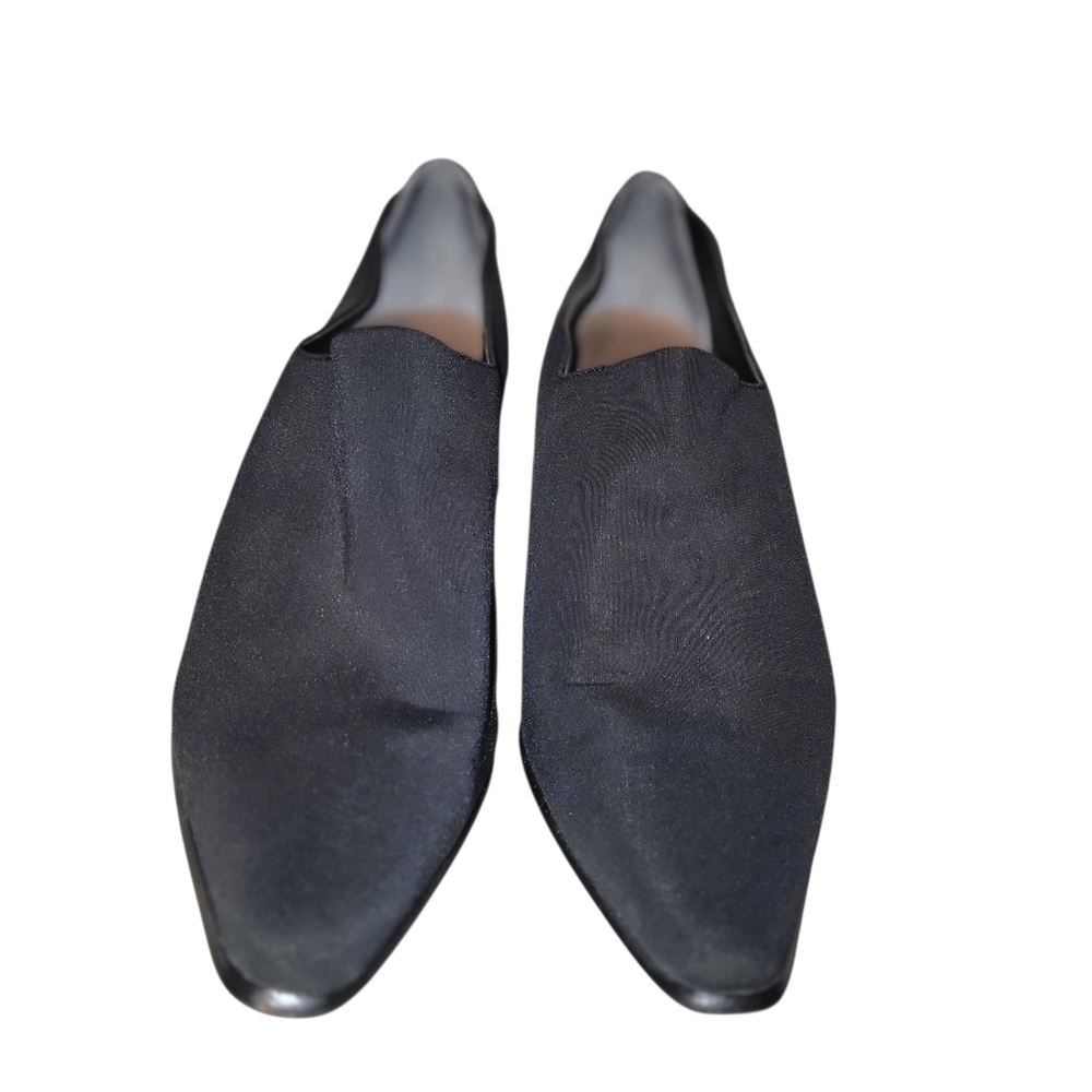 Donald Pliner Couture Lacia Sock Knit/Leather Trim Kitten Heel In Black, Size 10 - Picture 3 of 9